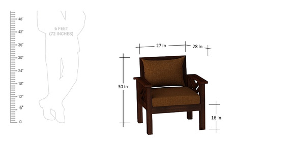 Hamilton Teak Wood Sofa Set (3+1+1) in Mahogany